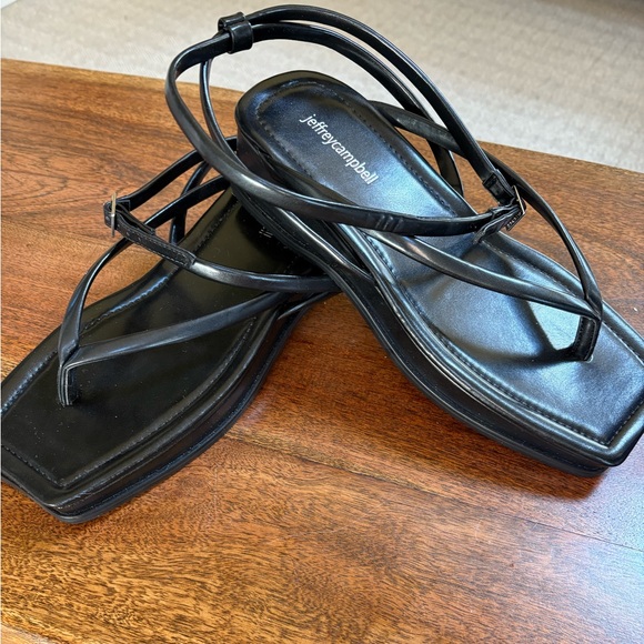 Jeffrey Campbell Black Strappy Sandals - Picture 2 of 4